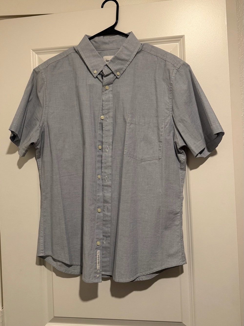Goodfellow & Co Light Blue Short-Sleeve Button-Down Shirt